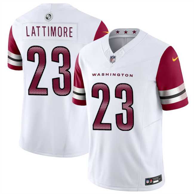 Men & Women & Youth Washington Commanders #23 Marshon Lattimore White 2024 F.U.S.E. Vapor Limited Stitched Jersey->customized nba jersey->Custom Jersey